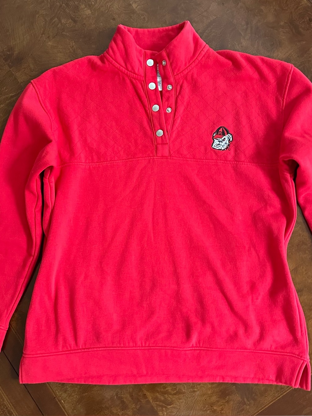 Champion Bright Red Snap-Front Kids Fleece Pullover